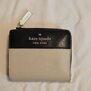Kate Spade Black and Cream Compact Wallet